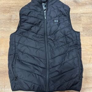 Black Quilted HEATED Puffer Vest Mens XL